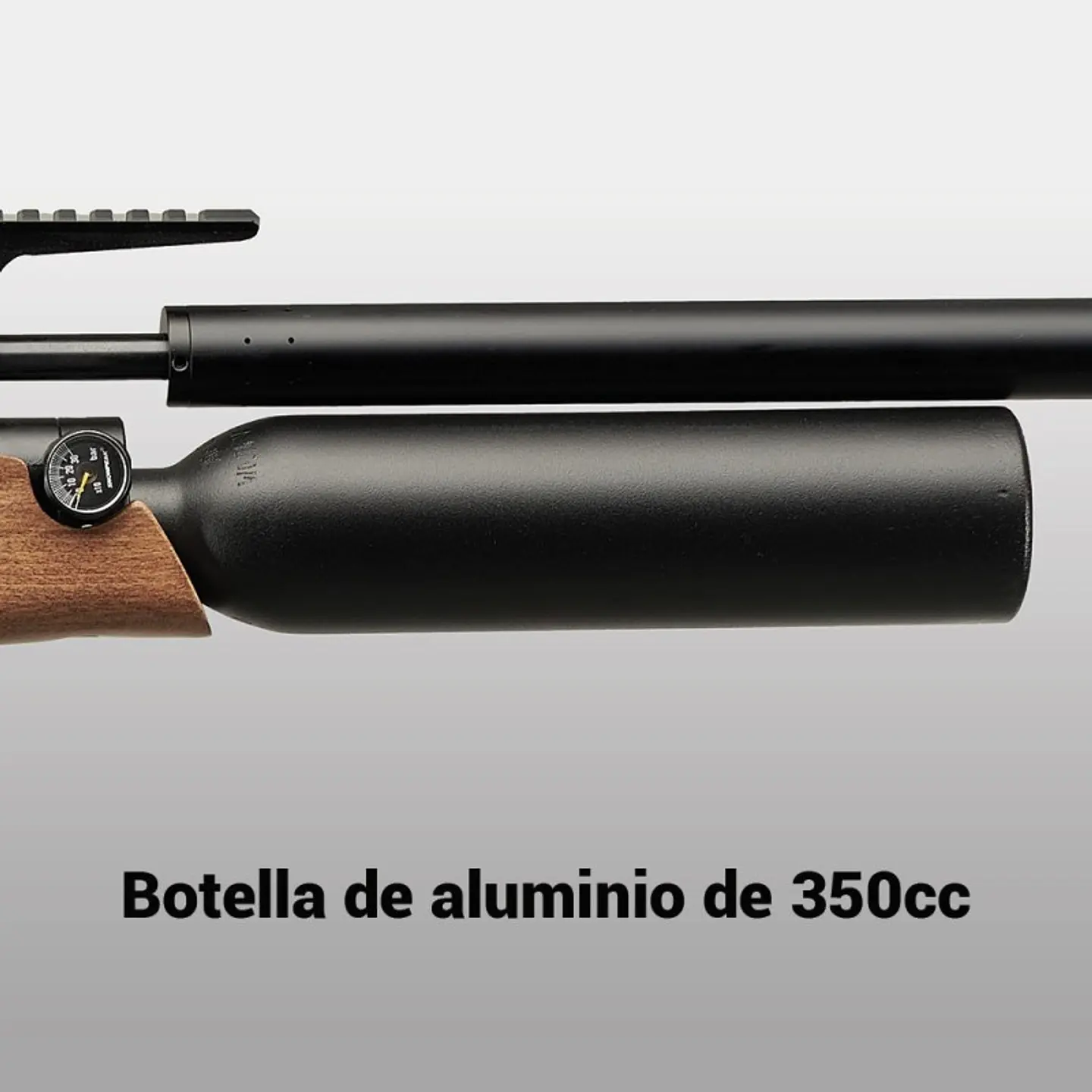 🚀¡Cyber!🚀 Rifle PCP Snowpeak P35XB 5.5 mm Madera 350 cc + funda + postones 3