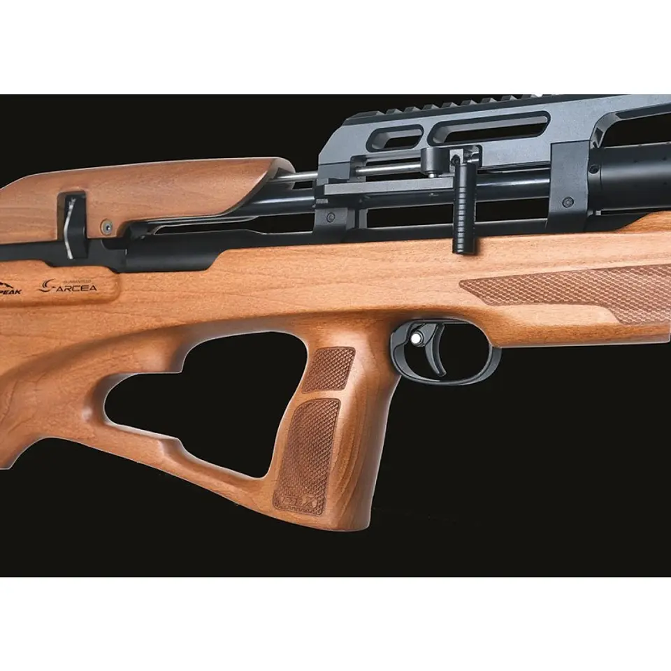 🚀¡Cyber!🚀 Rifle PCP Snowpeak P35XB 5.5 mm Madera 350 cc + funda + postones 4