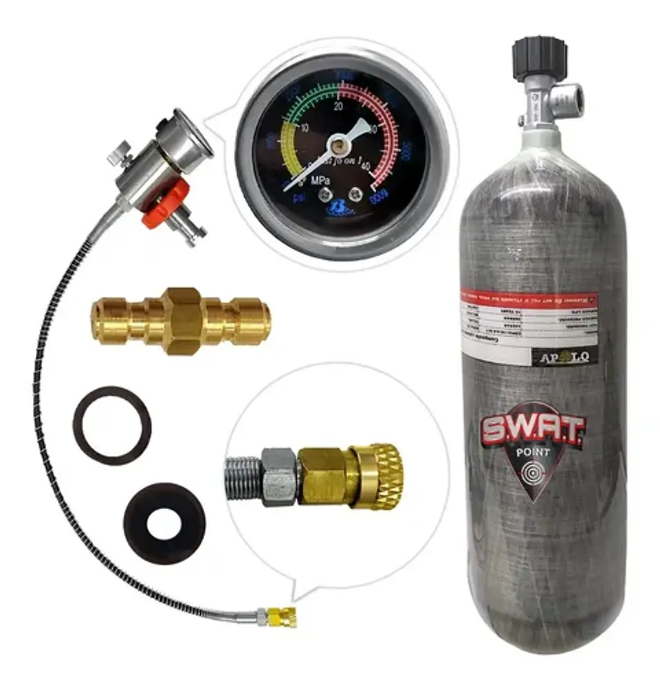 Scuba Apolo 6,8 L Fibra de Carbono + DIN 1