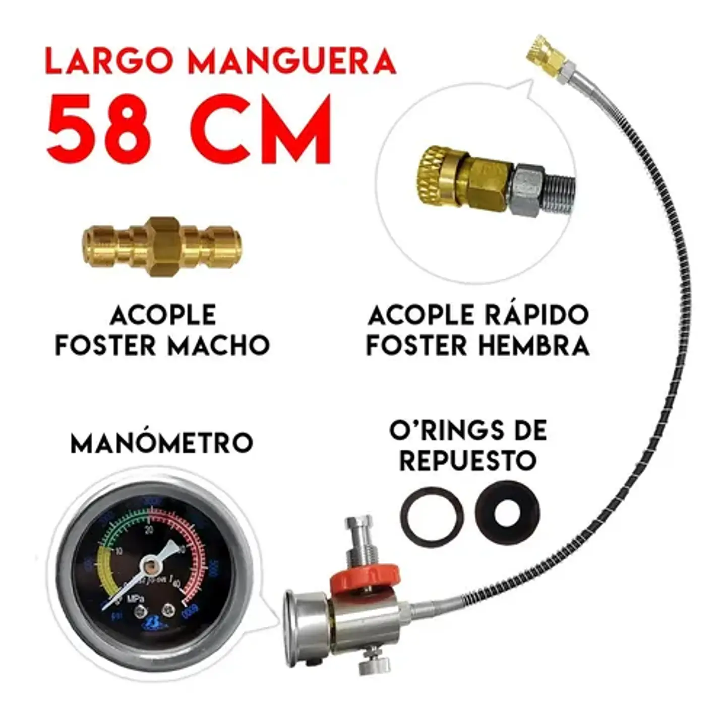 Scuba Apolo 3 L fibra de carbono + DIN y manómetro 2