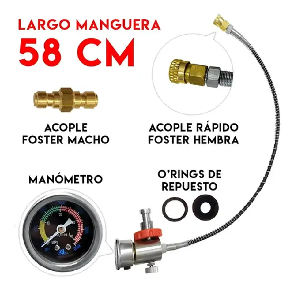 Scuba Apolo 3 L fibra de carbono + DIN y manómetro 2