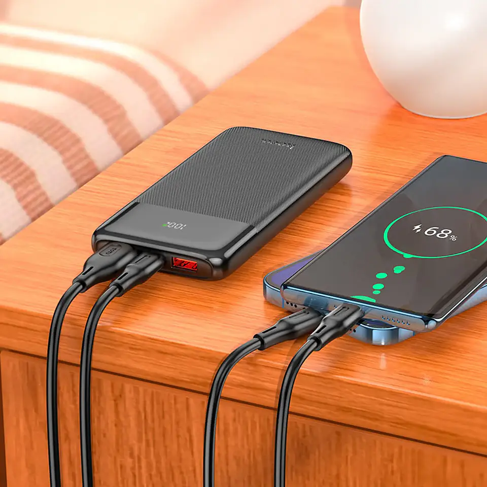 Powerbank Hoco J121 10000 mAh Fast LED negro 4