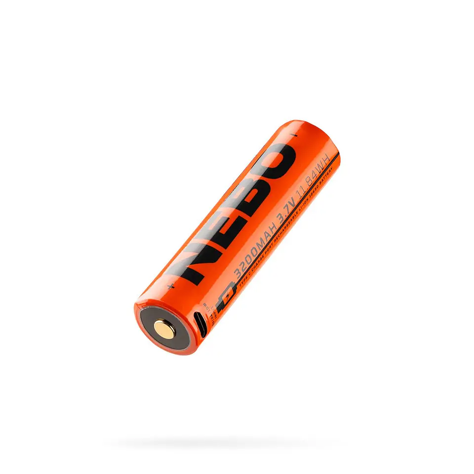 Batería Recargable 18650 Nebo 3200 mAh Puerto USB-C 1