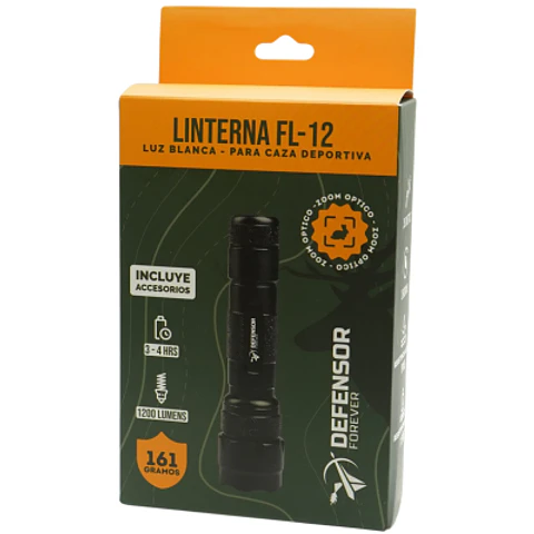 Kit Linterna Luz Blanca FL-12 Defensor