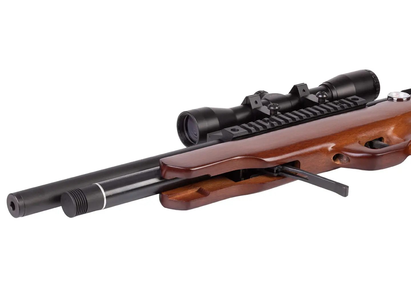 Rifle Beeman Bullpup Commodore madera UL 5.5 #1358 + Funda + Postones 2