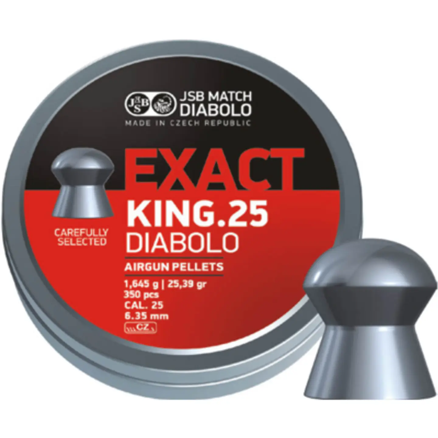 Postones JSB King 6.35 mm 25,39 gr 350 u. 1