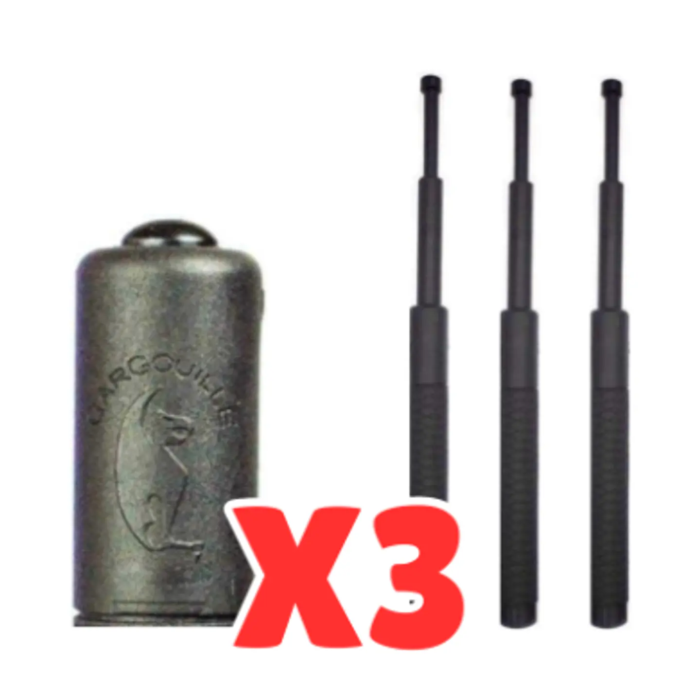 PACK BASTON RETRACTIL X3 UNID. BASTON 1