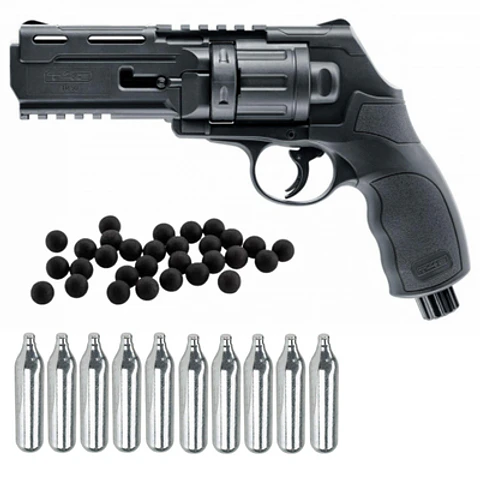 Combo Revólver traumático Umarex TR 50 Gen2 13J + 10 Co2 + 50 Mun.