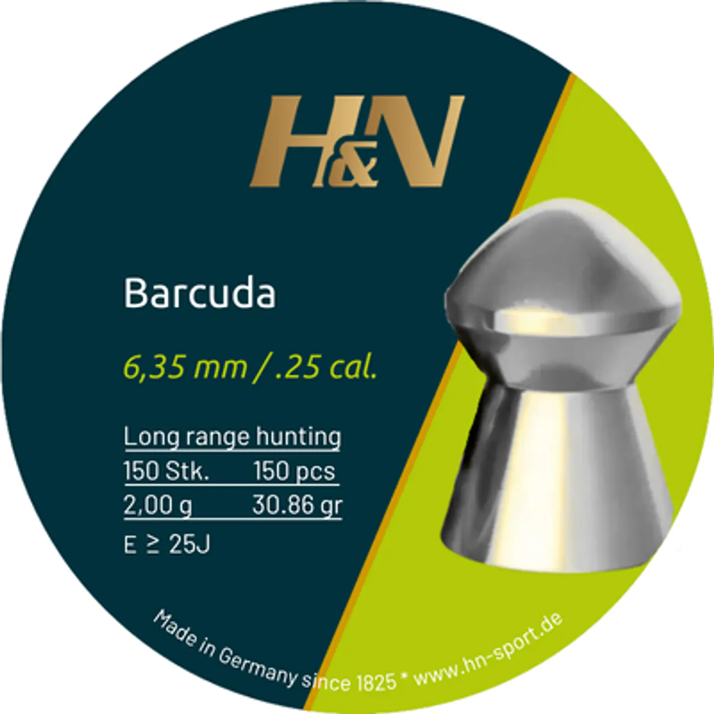 Poston Baracuda H&N 6,35 mm 30,86 gr 150 u. 1