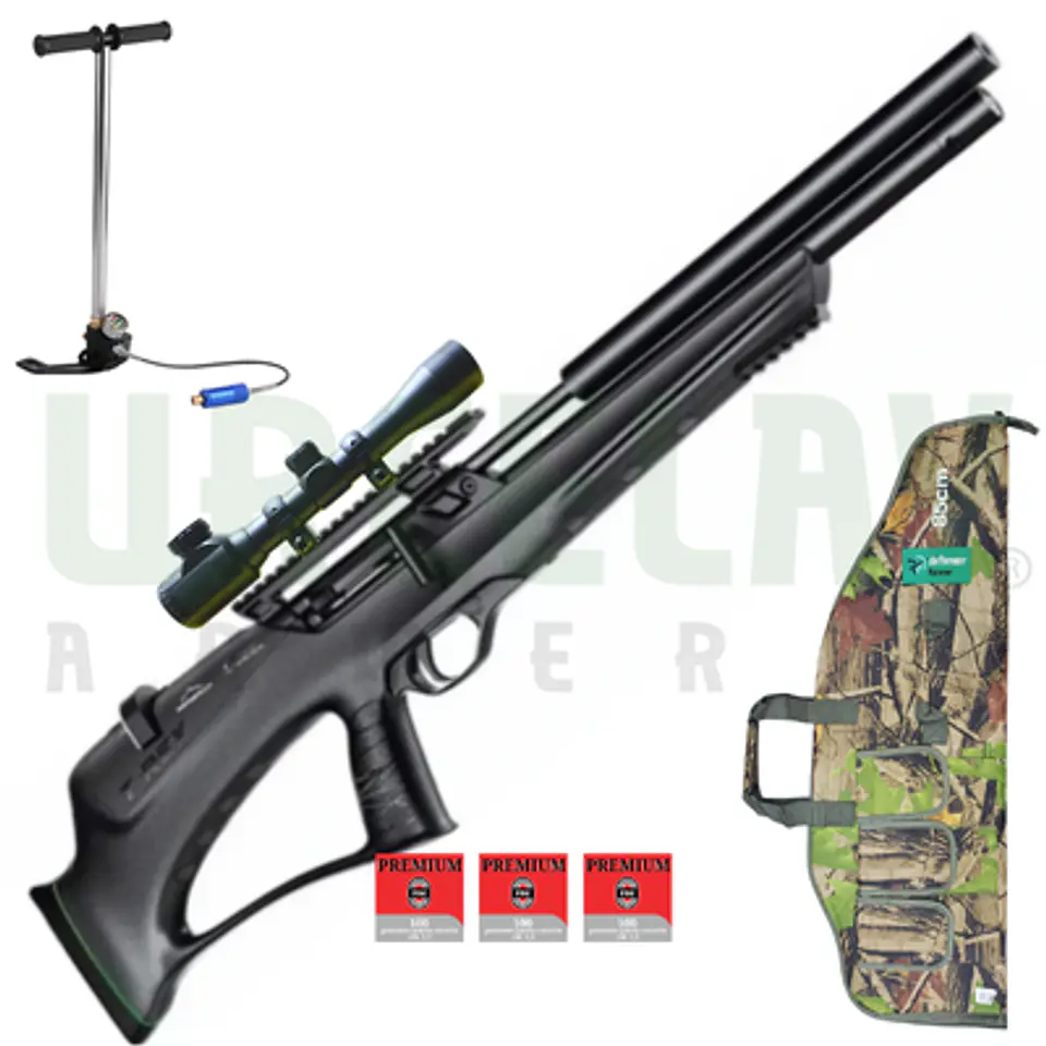 Kit Rifle Artemis T-Rex Bullpup 5.5 + Bombin + Mira 3-9x40 + Montura + Funda y Postones  1
