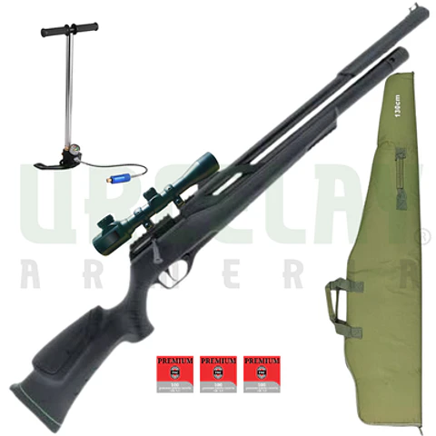Combo T-REX carabina + bombín + mira + montura + funda + postones