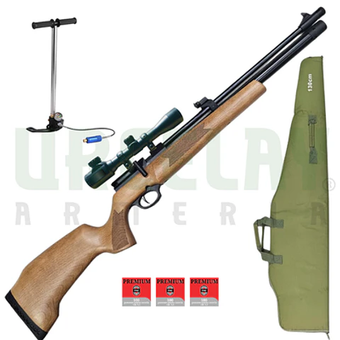 Kit Rifle Pcp PR900 Artemis G3 5.5 + bombin + mira 3-9x40AOE + funda + postones