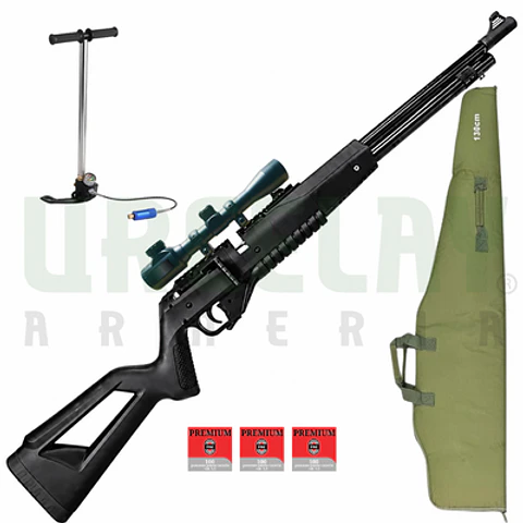 Kit Rifle Pcp Nova vista PCP1000 + bombin + mira 3-9x40aoe 