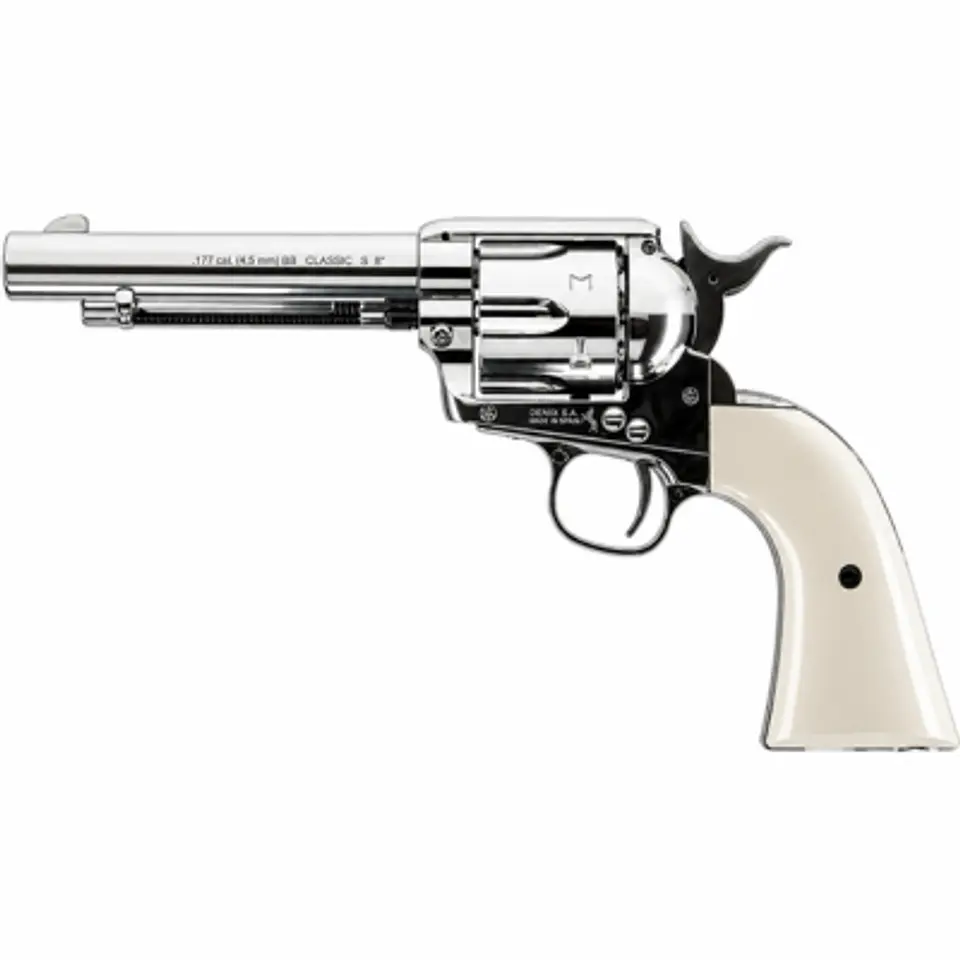 Revólver CO2 Umarex Colt SAA Nikel 4.5 mm 1
