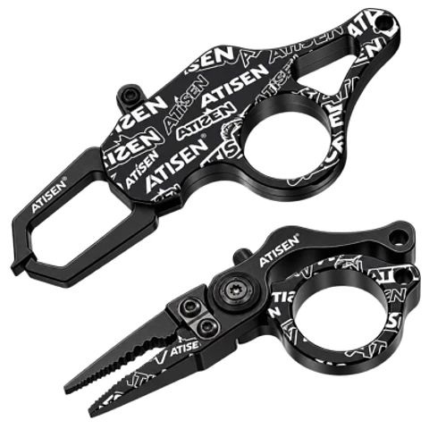 Set de Mini Alicate Multifuncional y Pinza Sujetadora de Pesca