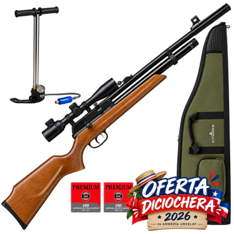 🎉 ¡OFERTAS DIECIOCHERAS! 🎉Kit Raider Cal. 5.5 Bombín Apolo + Mira 3-9×40 + Montura + Funda