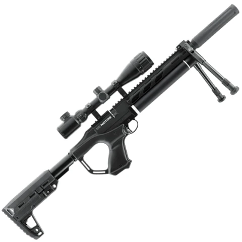 Kit Rifle PCP Umarex Notos 28J 5.5 2.4330 + mira 3-9x40 + bípode + funda + postones