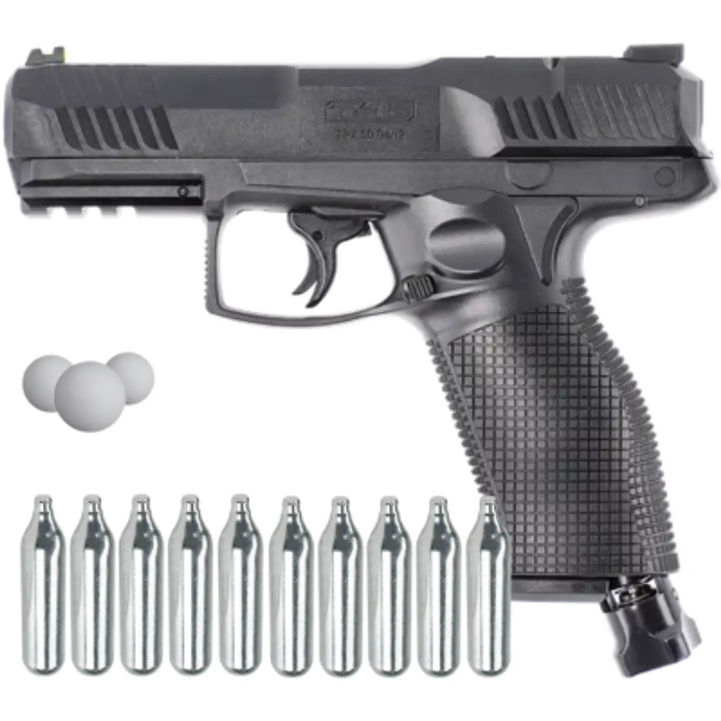 Kit Pistola Traumática Umarex TPX 50 Gen2 2.4087 - 19.9J + 10 co2 + 50 municiones de pvc 2