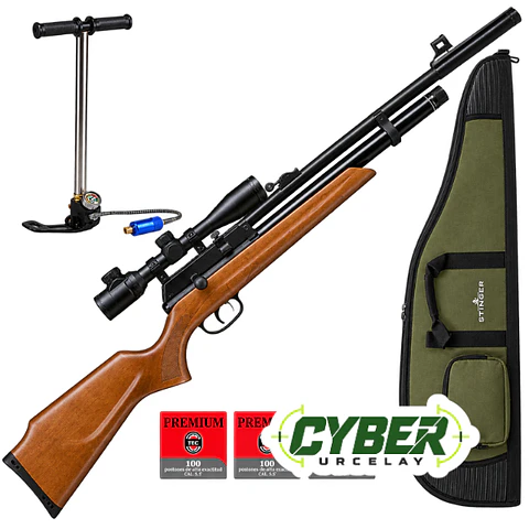🚀¡Cyber!🚀 Kit Raider Cal. 5.5 Bombín Apolo + Mira 3-9×40 + Montura + Funda