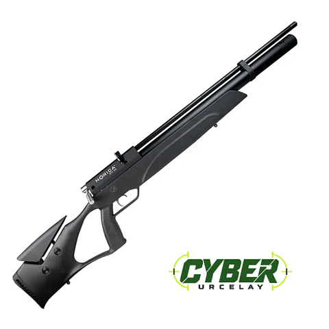 🚀¡Cyber!🚀 Rifle Pcp Norica NTX35 Black Cal. 5.5 + Funda + Postones