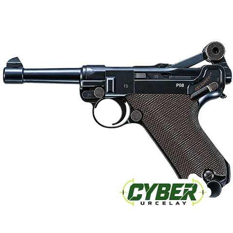 🚀¡Cyber!🚀 Pistola CO2 Umarex Legends P08 negra 4.5 BB