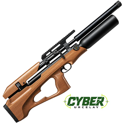 🚀¡Cyber!🚀 Rifle PCP Snowpeak P35XB 5.5 mm Madera 350 cc + funda + postones