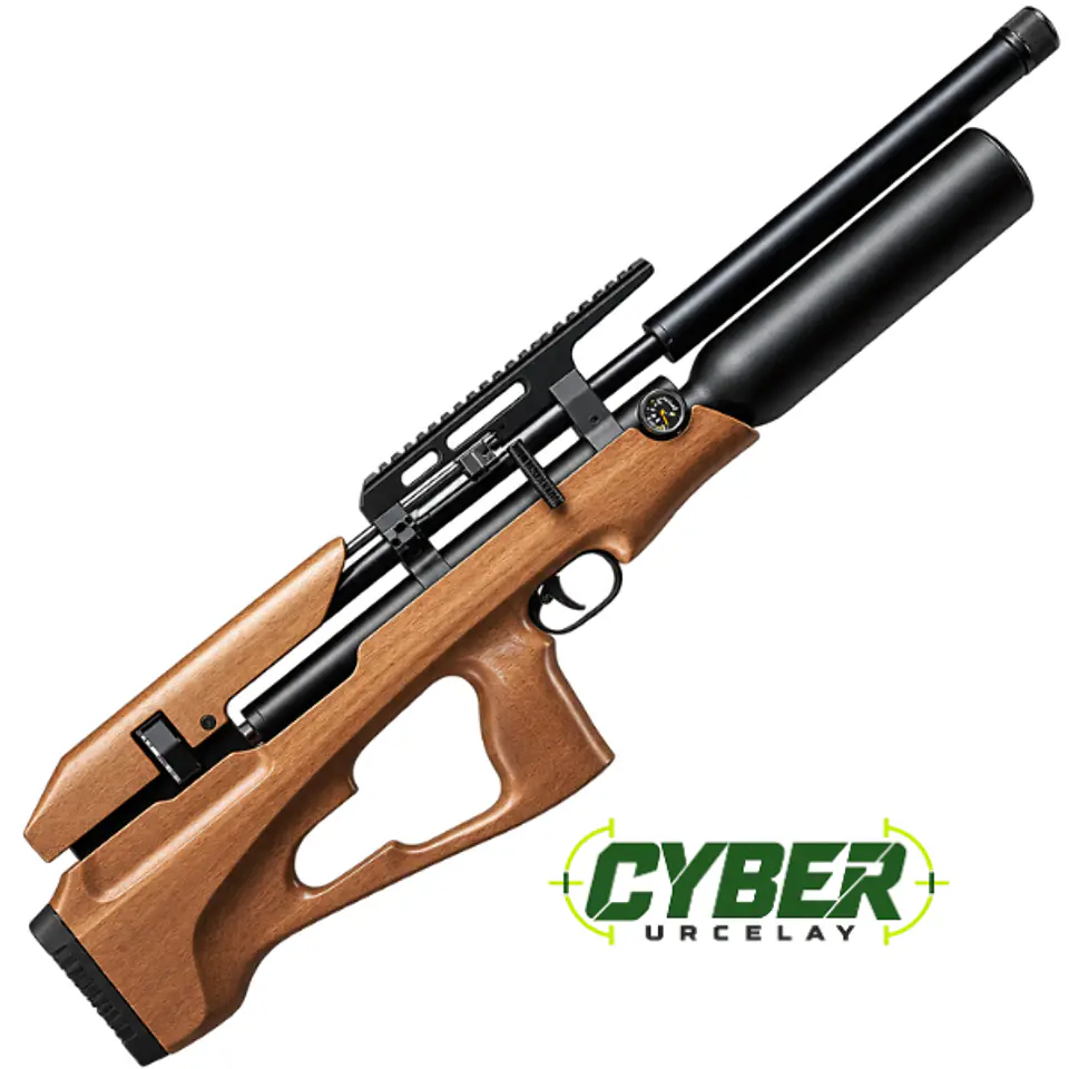 🚀¡Cyber!🚀 Rifle PCP Snowpeak P35XB 5.5 mm Madera 350 cc + funda + postones 1