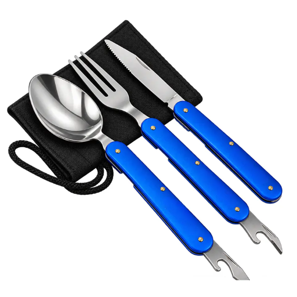 Set de cubiertos multifuncional azul 1