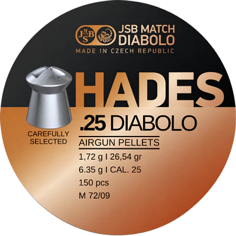 Postones JSB Hades 6.35 mm 26,54 gr 150 u.