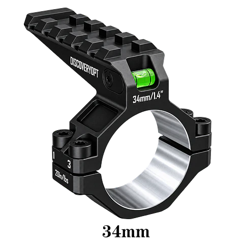 Adaptador Discovery alto precisión de anillo de alcance 30-34/22 con nivel burbuja