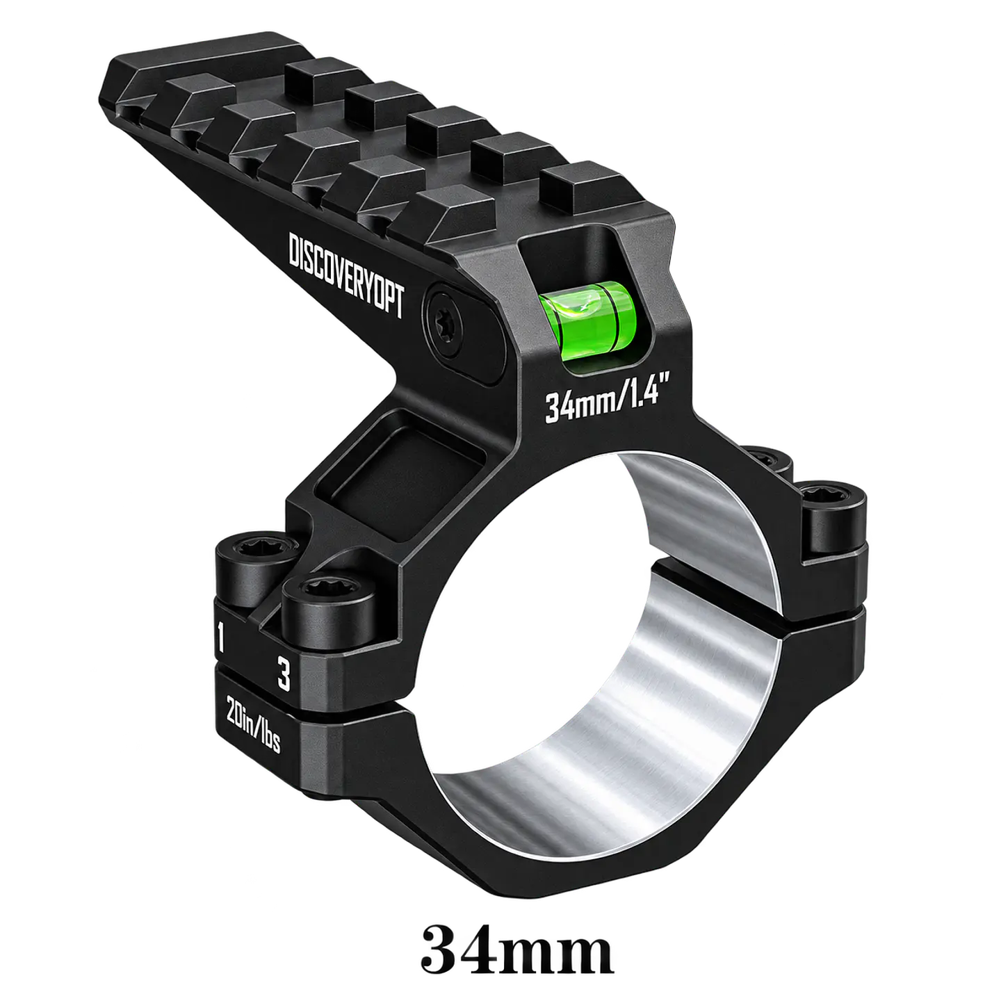 Adaptador Discovery alto precisión de anillo de alcance 30-34/22 con nivel burbuja 1