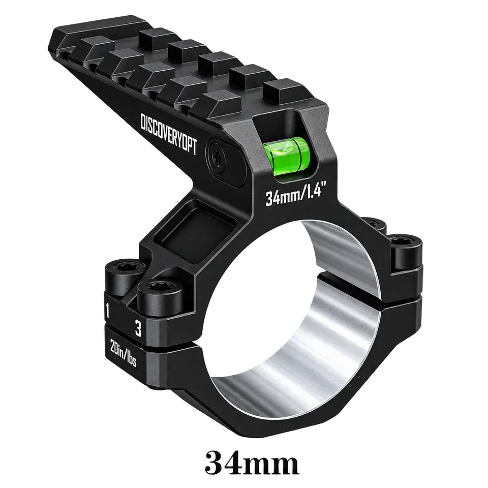 Adaptador Discovery alto precisión de anillo de alcance 30-34/22 con nivel burbuja 1