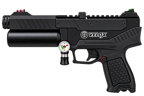 PISTOLA PCP HATSAN VELOX SEMI-AUTOMATICA CAL 6,35 BLACK INCLUYE 2 BOTELLAS