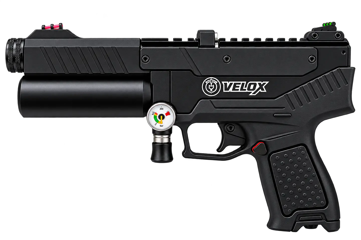 PISTOLA PCP HATSAN VELOX CAL CAL 5,5 BLACK INCLUYE 2 BOTELLAS 1