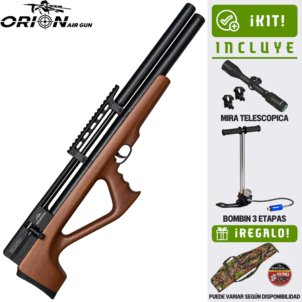 Kit QM22 gen 3 + Mira 3-9×40 AOE + Montura + Bombín + Funda + Postones 1