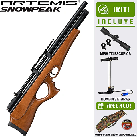 Kit PCP P10 Bombín + Mira 3-9×40 AOE + Mira + Funda + Postones