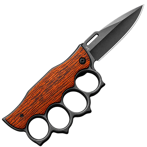 Cuchillo Táctico Ares tipo manopla café
