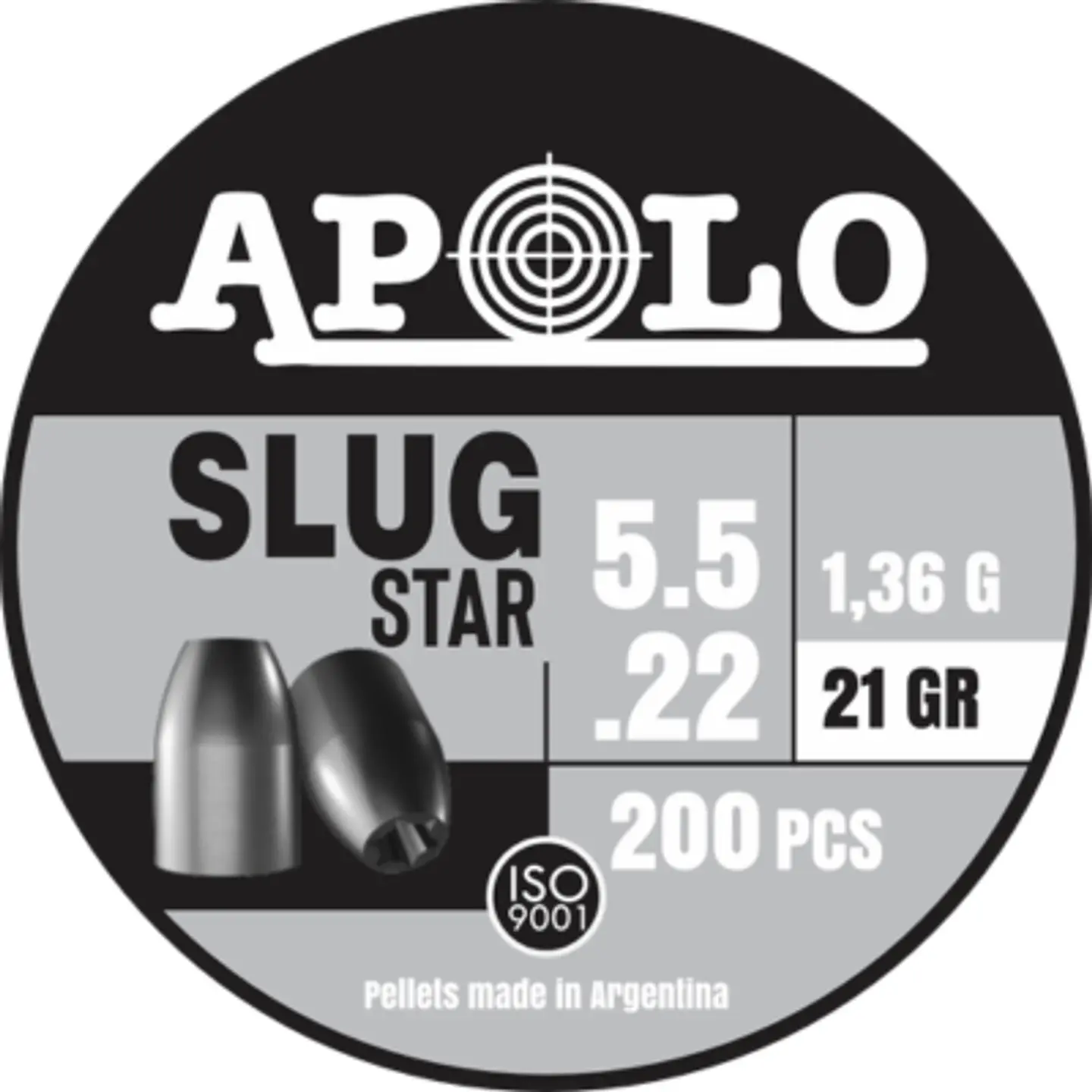 Lata Poston Apolo Slug 21 gr calibre 5.5 1