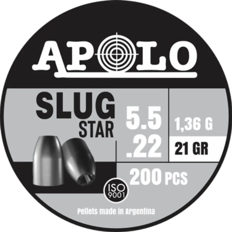 Lata Poston Apolo Slug 21 gr calibre 5.5 1