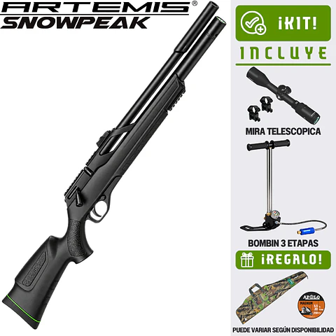 Kit T-REX carabina + bombín + mira + montura + funda + postones