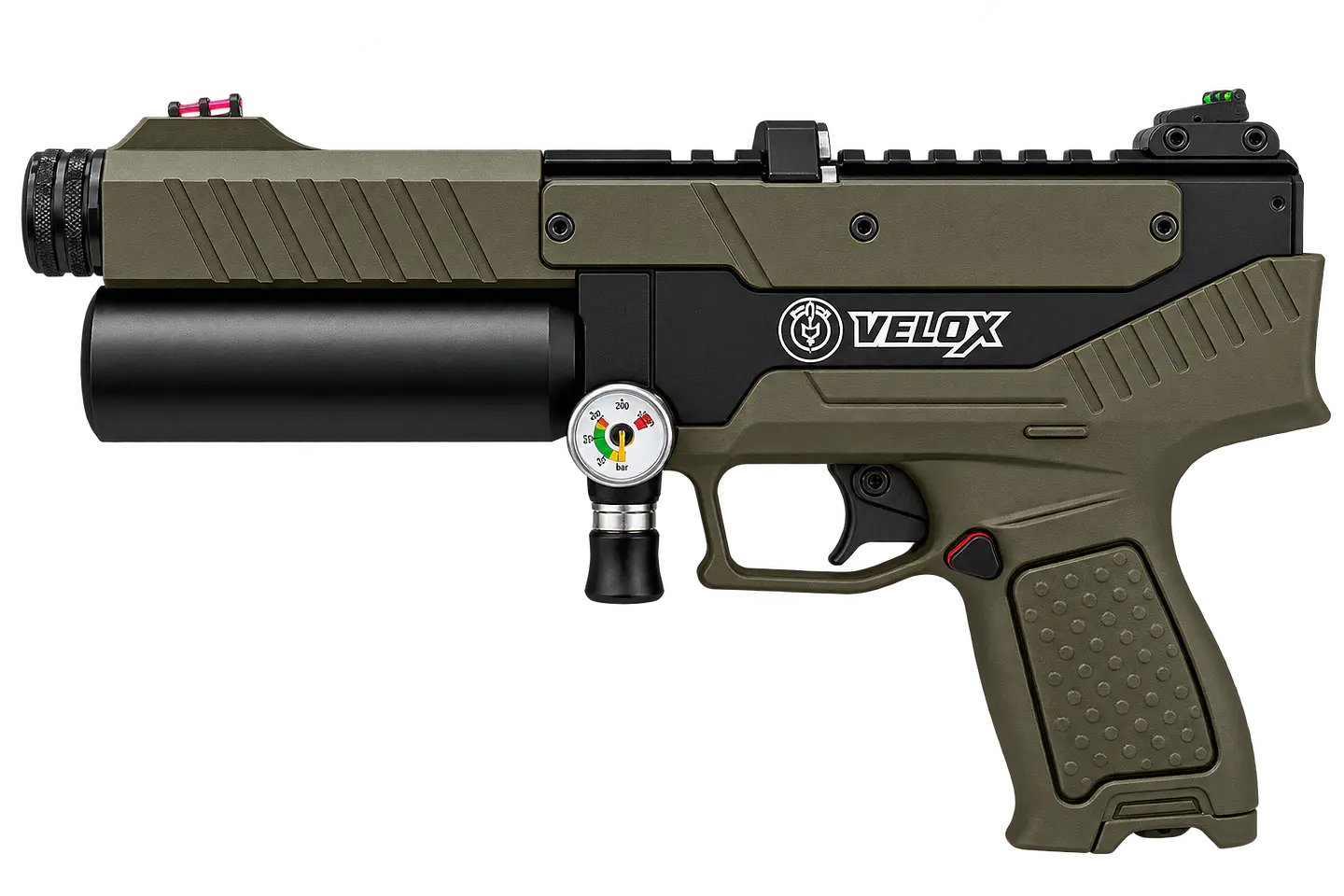 PISTOLA PCP HATSAN VELOX CAL 6,35 VERDE 1