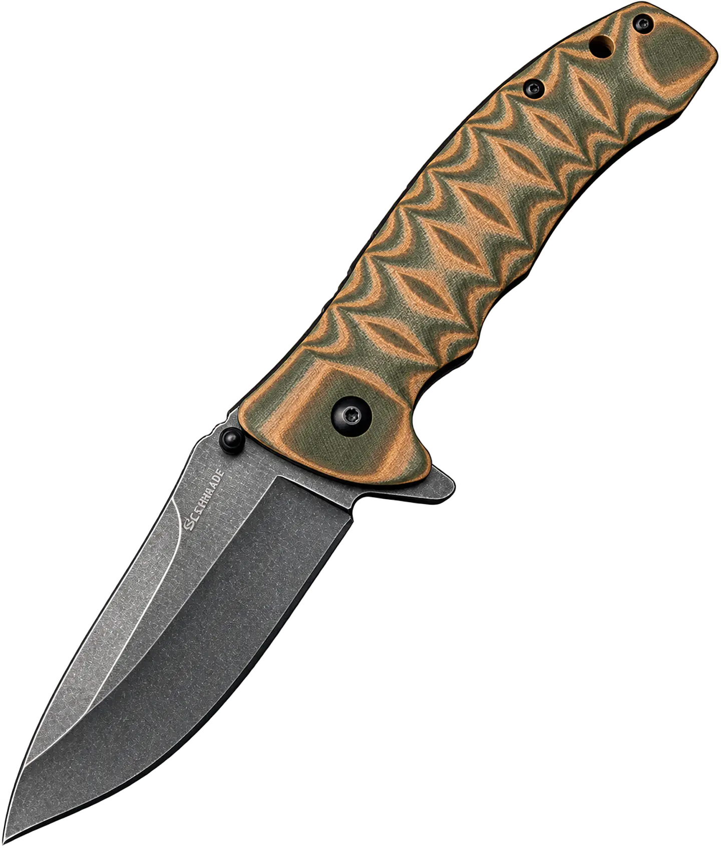 CORTAPLUMA SCHNEIDE KAMPFER GRIS NARANJA 440C G10 1