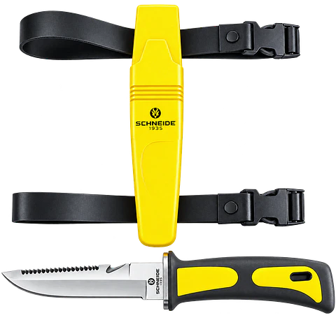 Chuchillo de buceo Schneide Taucher Amarillo 11,5 cm