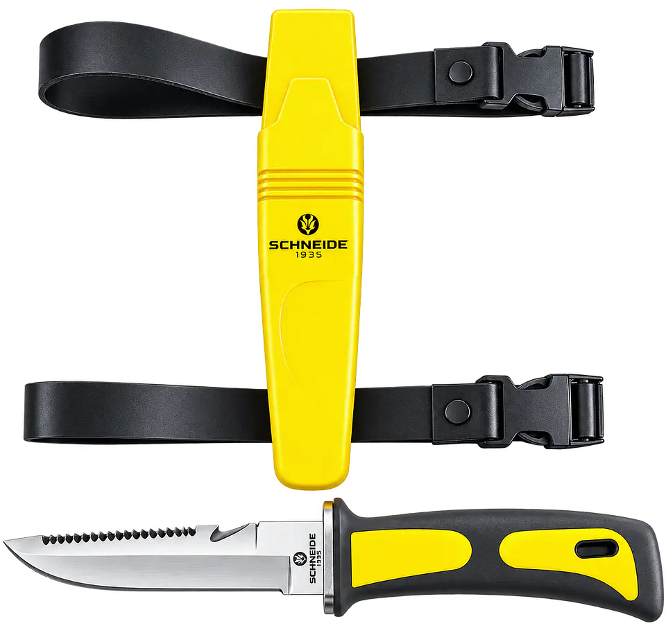Chuchillo de buceo Schneide Taucher Amarillo 11,5 cm 1