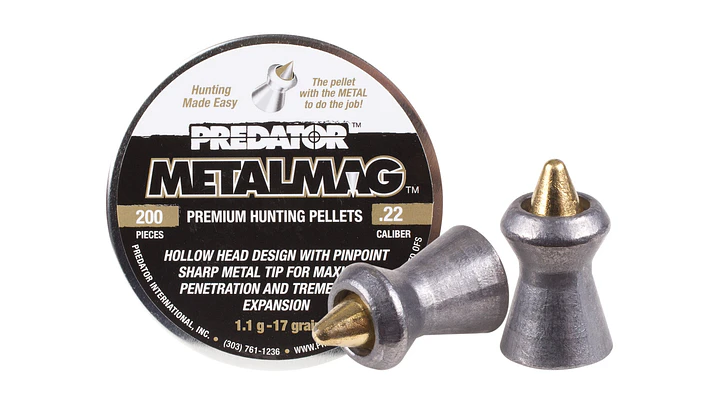 Predator Metalmag Pellets, .22 Cal, 17 Grains, 200 unidades 1