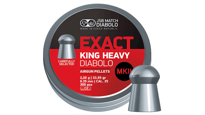 JSB Exact King Heavy MKII 33.95gr/ 6.35mm cal.25/ 300pcs 1