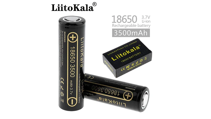 Pack 2 Baterias / Liitokala Recargable 18650 / 100% Original  1