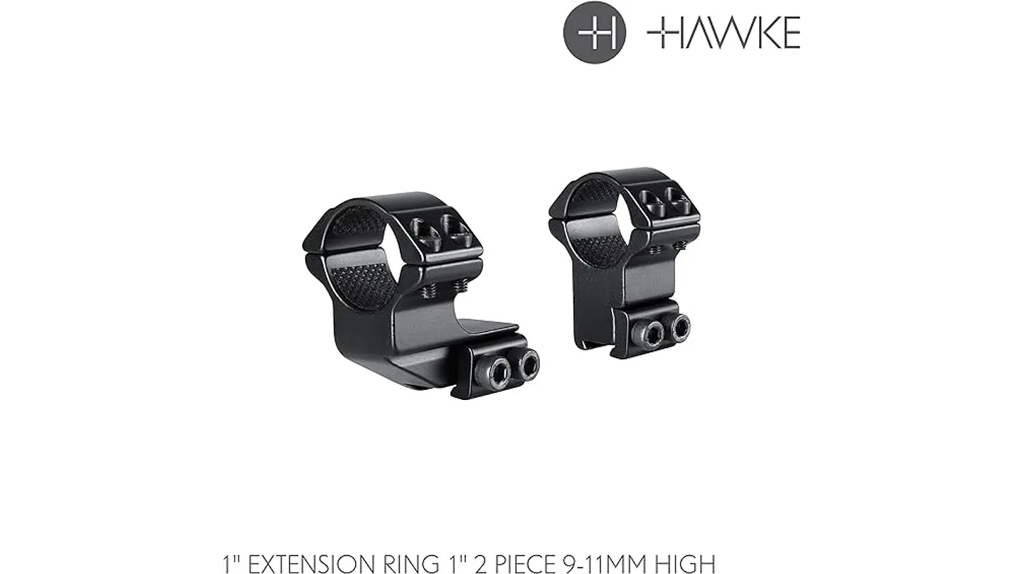 Anillo de extensión Hawke de 1'', 9-11 mm, 2 anillos de alcance de 1'', de alta calidad 1