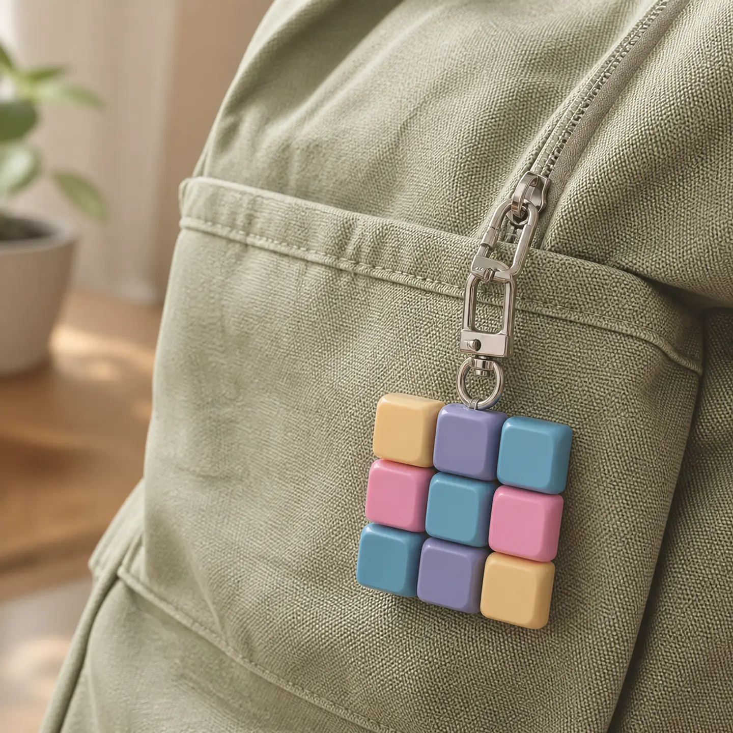 Llavero Fidget de 9 Teclas Pastel 2