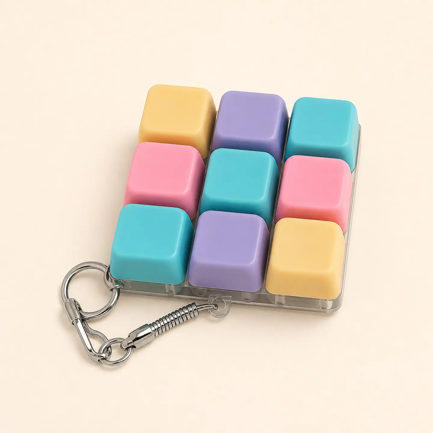Llavero Fidget de 9 Teclas Pastel 5